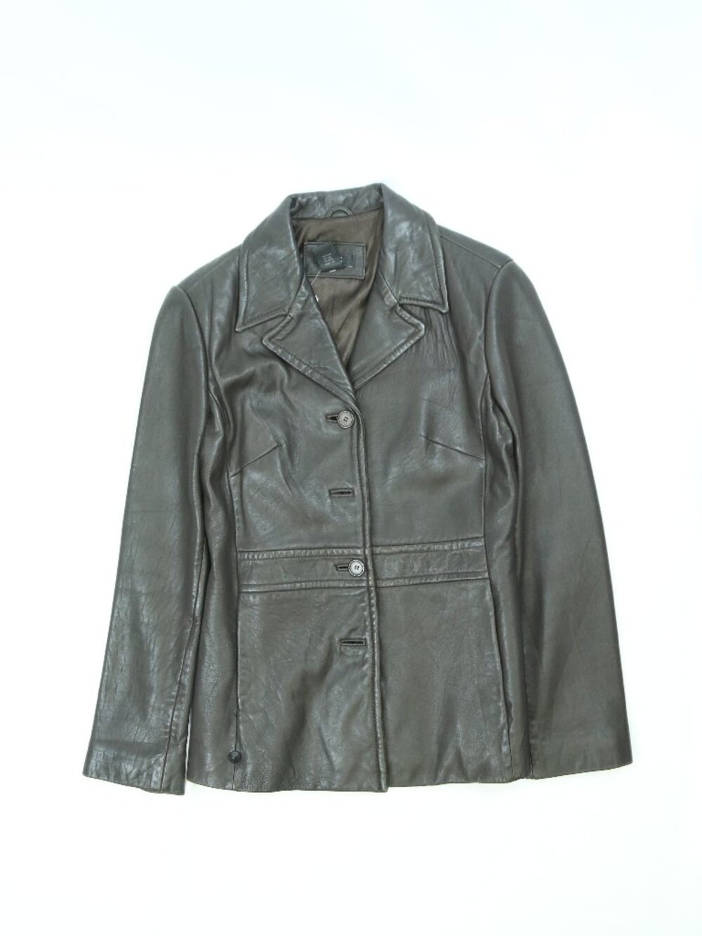 Women's Dark Brown Frenchi Leather Jacket Size Medium